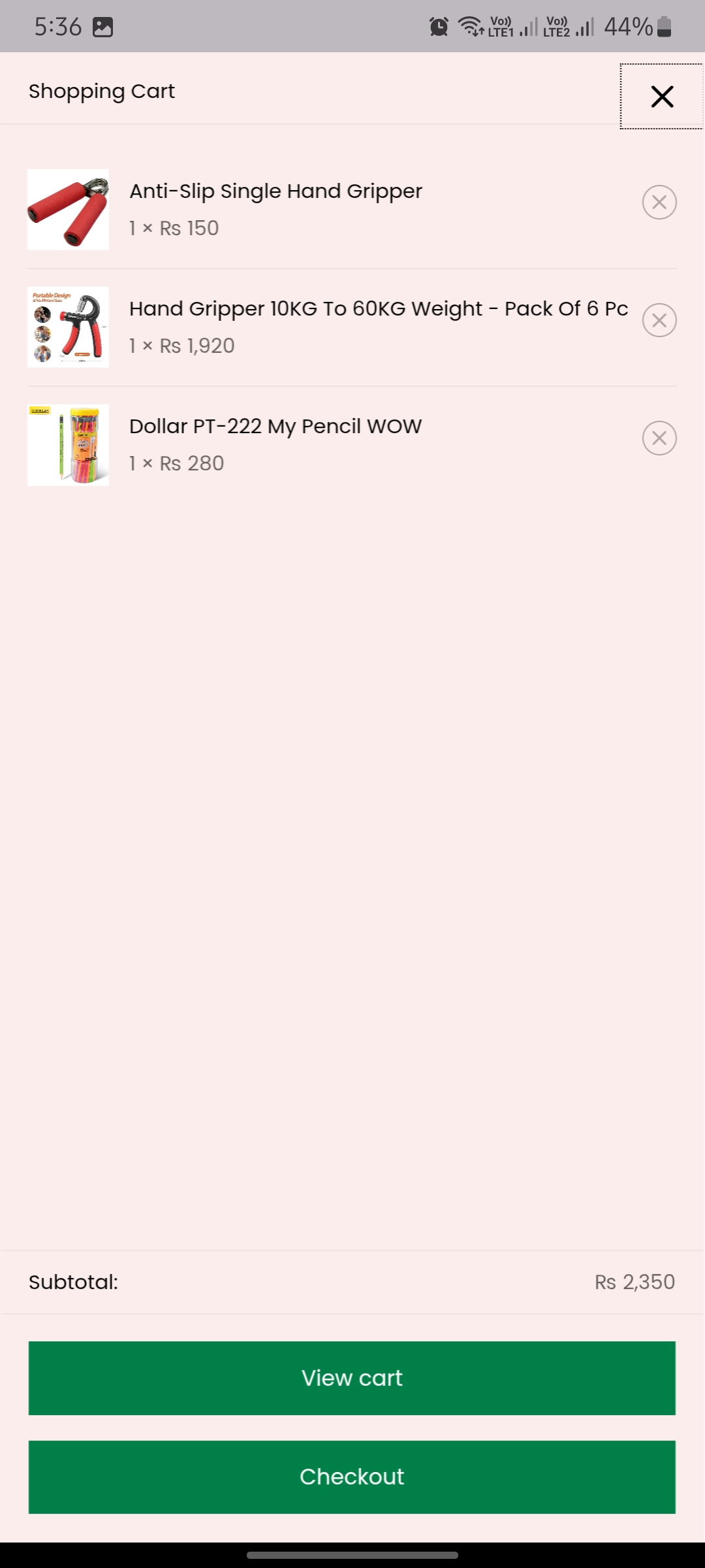 Shopholia App Product Screen