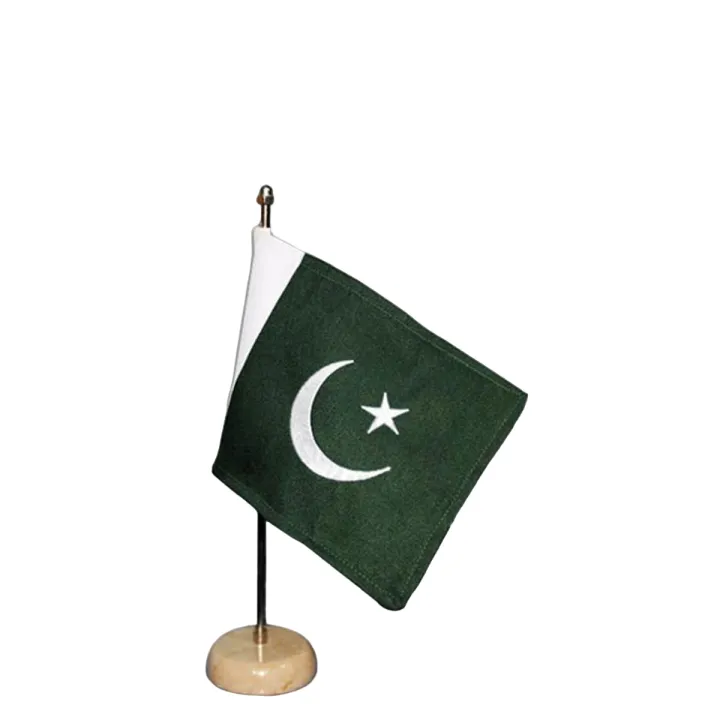 Pakistan Table Flag with Marble Base