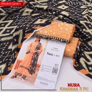 SANA SAFINAZ Khaddar Printed Unstitched 3-Piece