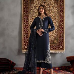 IZNIK Shamooz Silk Embroidered Hand Embellished Luxury Unstitched 3PC